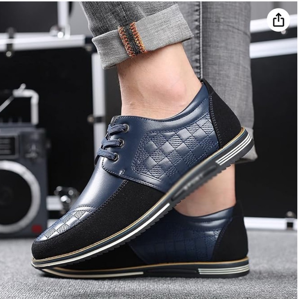 Houjiiloll Boat Shoes Men Leather Casual Shoes Wedding/ Boat Dress Shoes. Size 9 View 3
